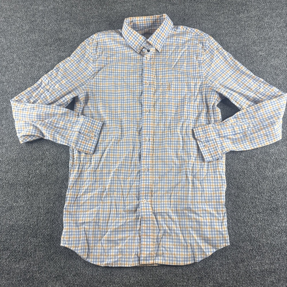Walt & Finn Willie Wash & Wear Performance Men XL Gingham Button Down Shirt